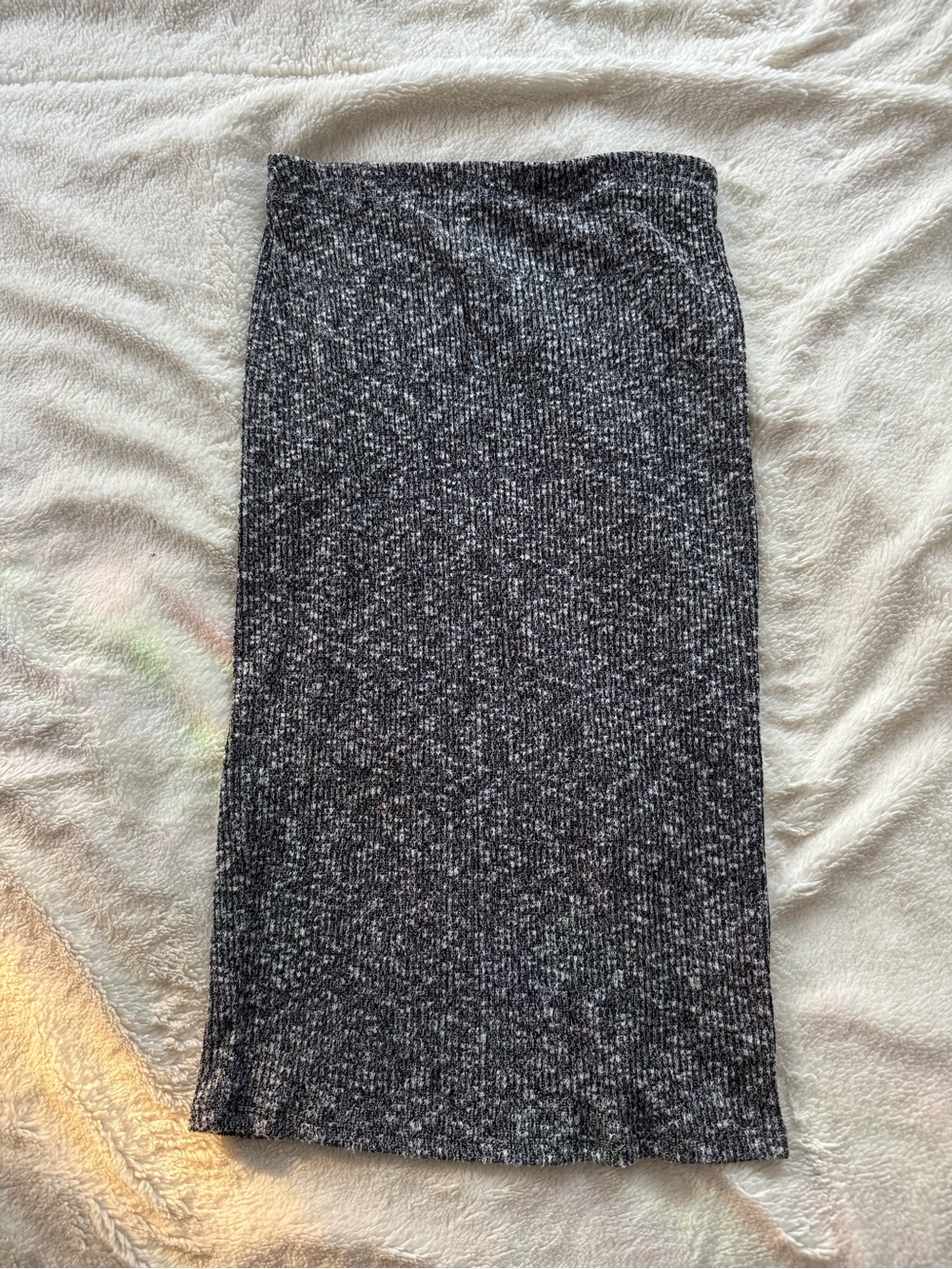 🌷3/15🌷 Sans Souci Black & Gray Ribbed Knit Pencil Skirt